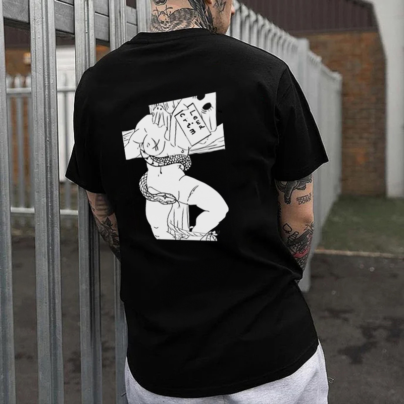 LEWD CRIME Graphic Print T-shirt