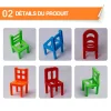 🪑Vente chaude de Noël-Jeu d'équilibrage de tour d'empilement de chaises