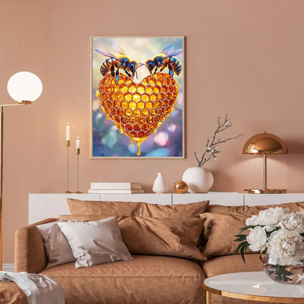 Diamond Painting - Full Round Drill - Flower Bee(Canvas|30*40cm)