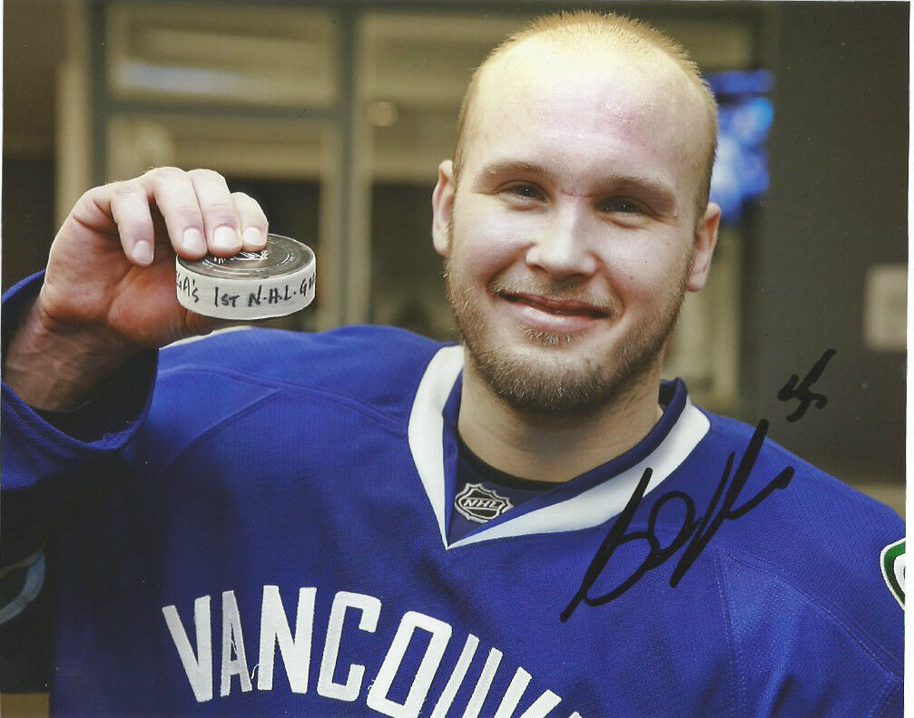 Vancouver Canucks Alex Biega Signed Autographed 8x10 Photo Poster painting COA D