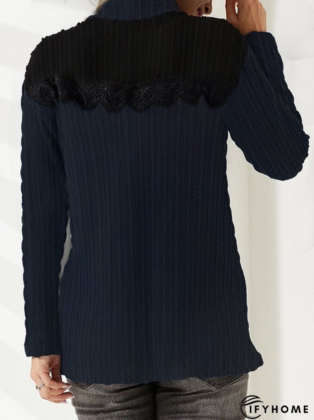 Plain Casual Loose Half Turtleneck Top | IFYHOME