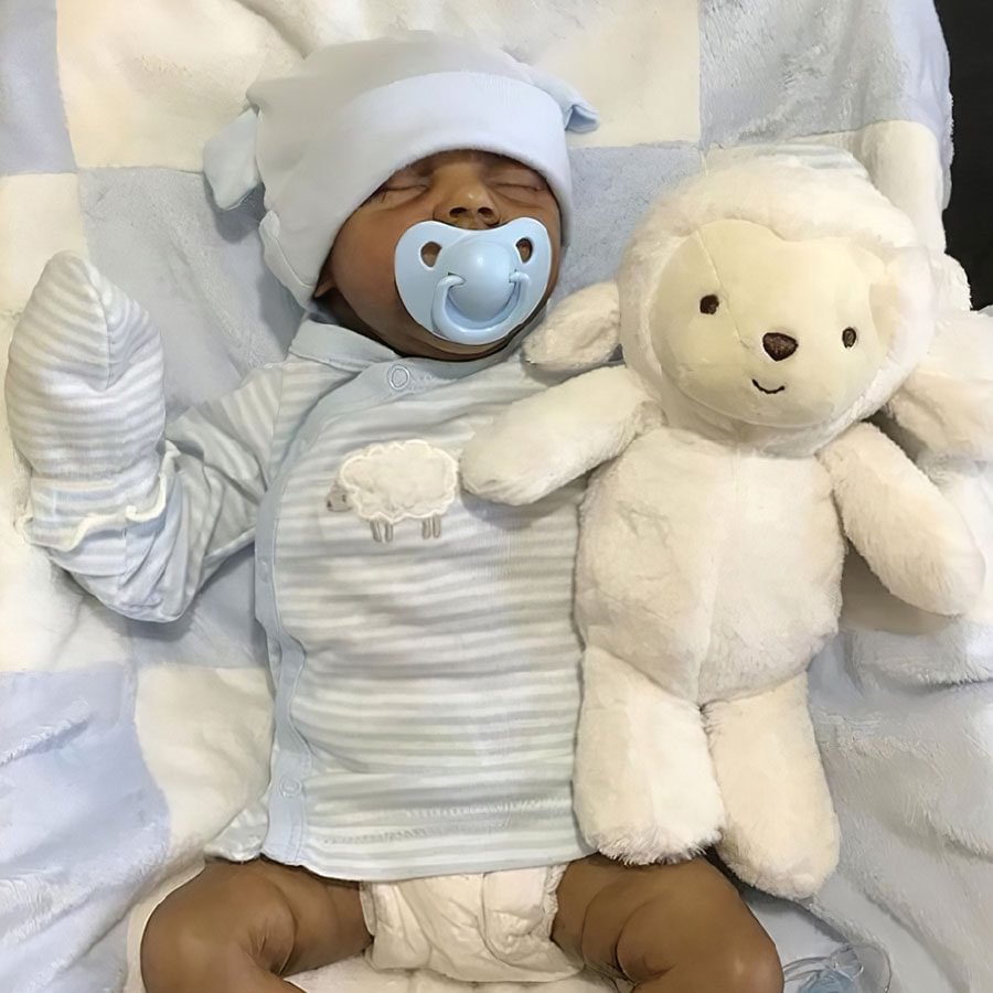 Super Lovely 12 Inches Truly Lifelike Reborn Baby Doll Afrcian American Boy Named Tucker