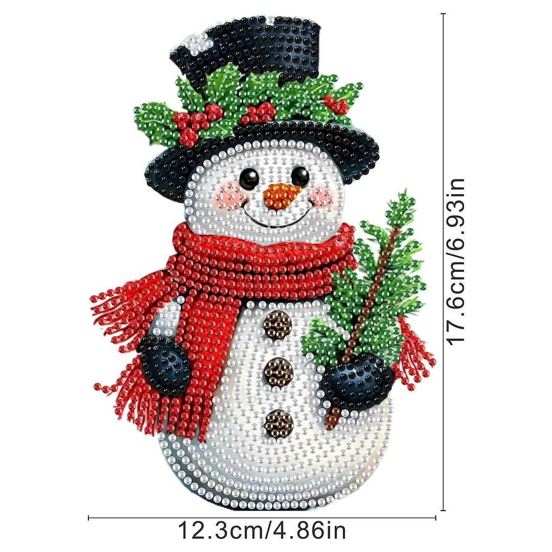 Snowman DIY Acrylic Shaking Head 5D DIY Diamond Art Tabletop Ornament Home Decor