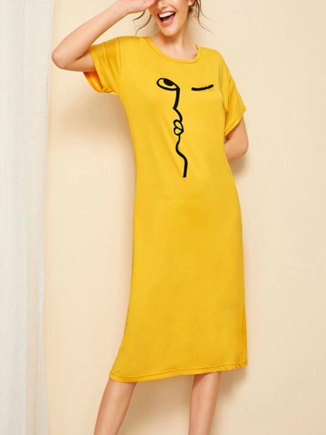 Yellow Cotton Dresses Zaesvini