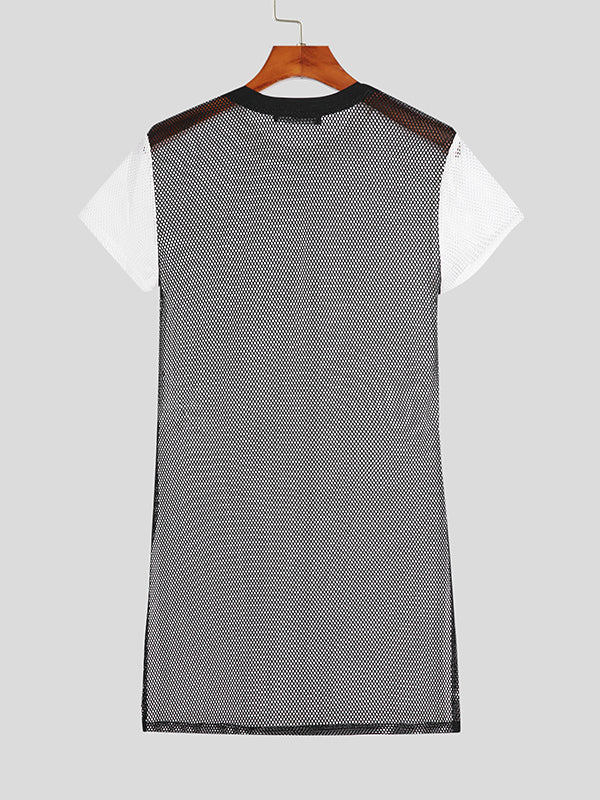 Aonga - Mens Mesh Split Hem T-ShirtJ aonga