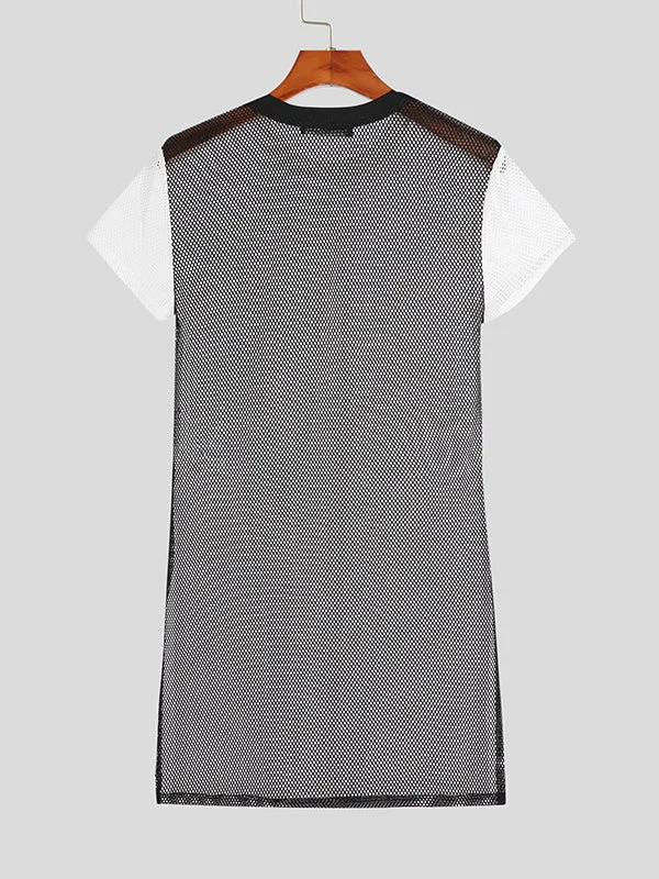 Aonga - Mens Mesh Split Hem T-ShirtJ aonga