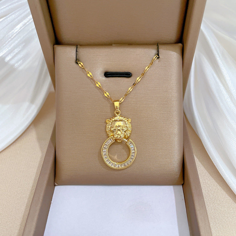 Korean Cosmos Geometric Titanium Steel Electroplating Earrings