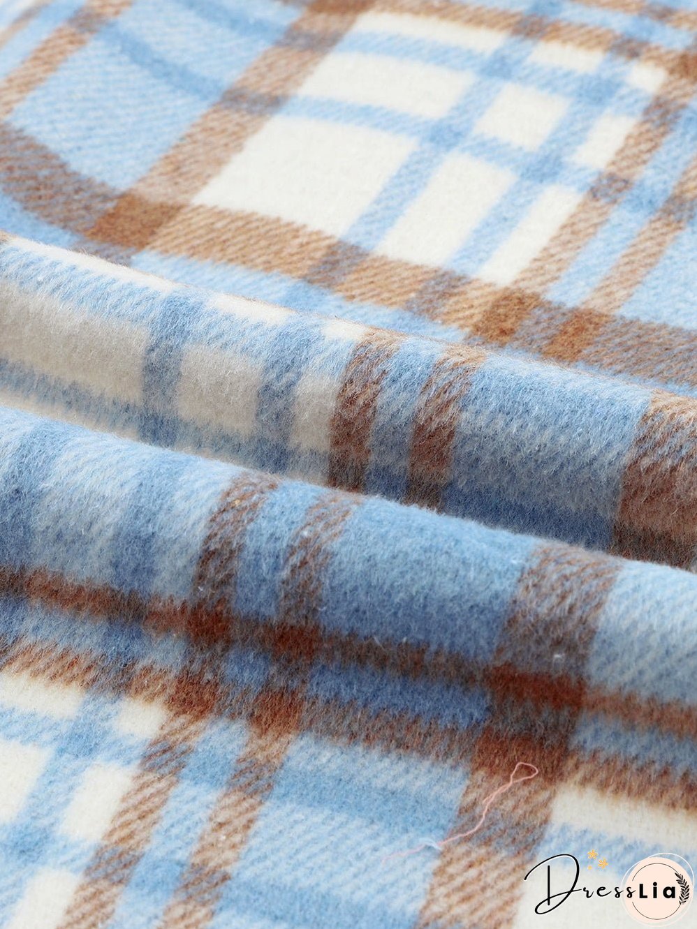 Blue and Brown Plaid Shirt