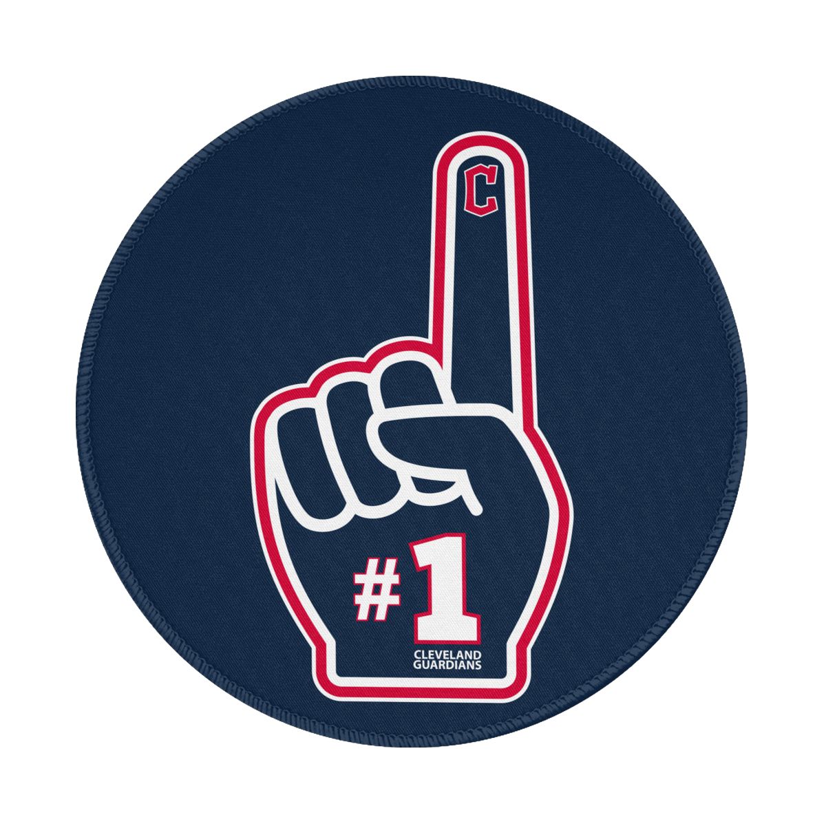 Cleveland Guardians Number 1 Waterproof Round Mouse Pad for Wireless Mouse