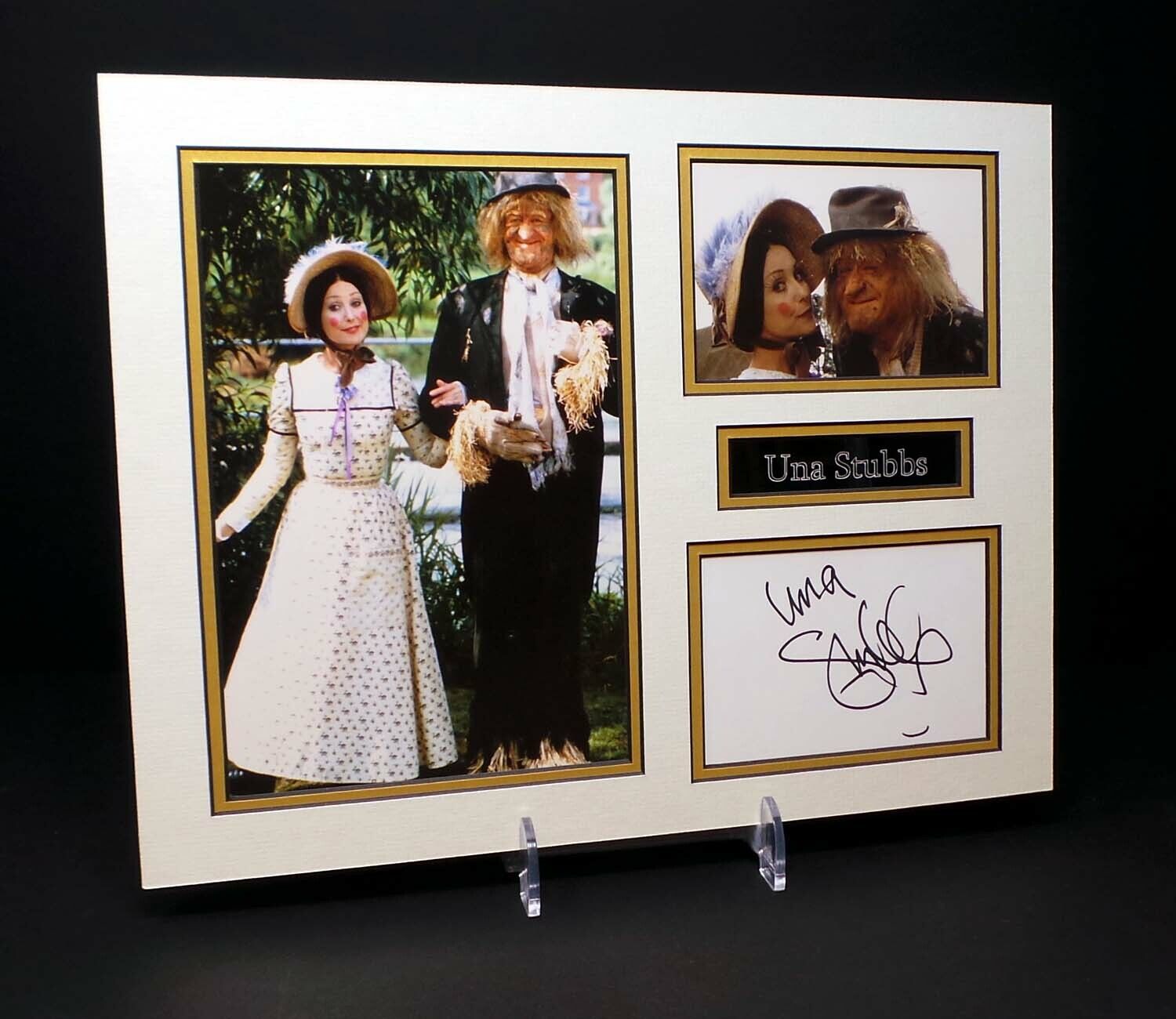 Una STUBBS Signed Mounted Photo Poster painting Display AFTAL RD COA Aunt Sally Worzel Gummidge