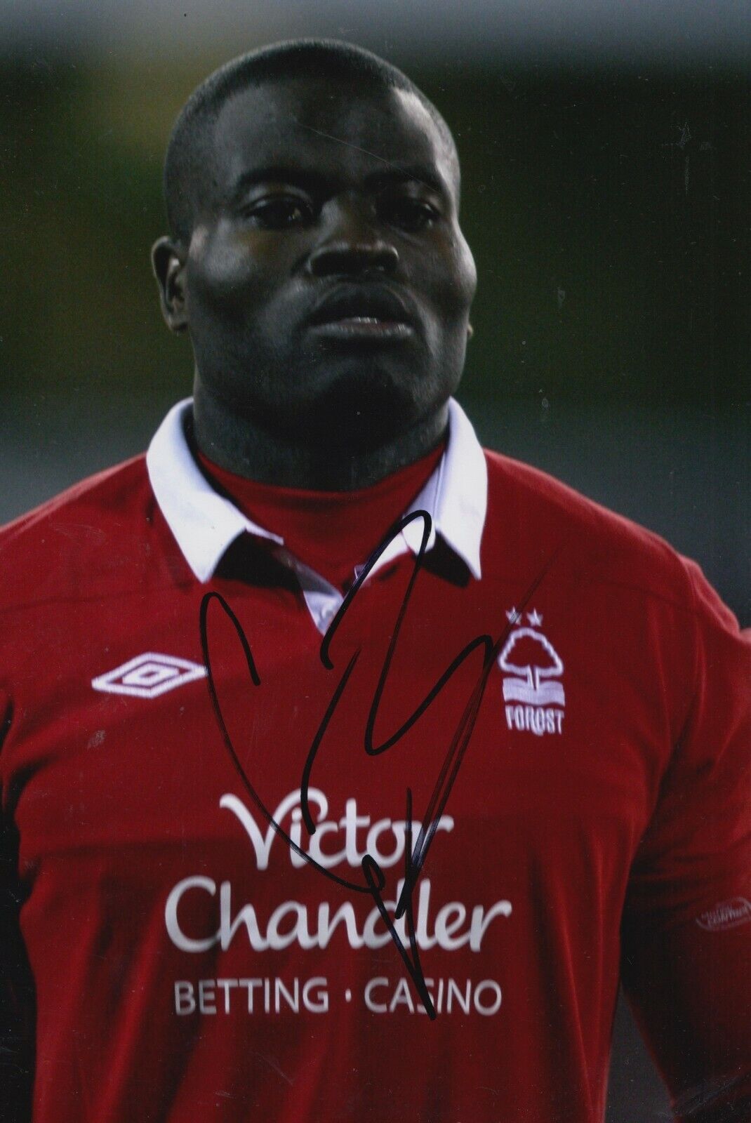 George Elokobi Hand Signed 12x8 Photo Poster painting - Nottingham Forest - Football Autograph 2