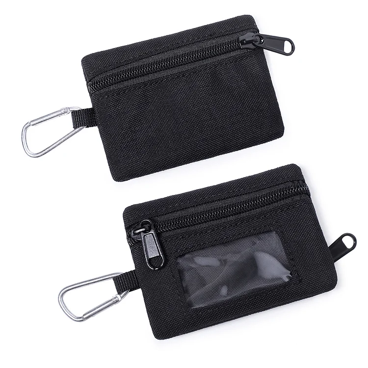 Outdoor EDC Molle Pouch Key Wallet Portable Travel Waist Belt Bag (Black)