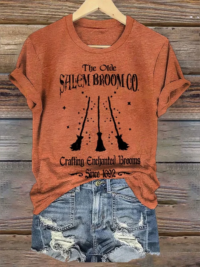 Women's The Olde Salem Broom Co Printed T-Shirt