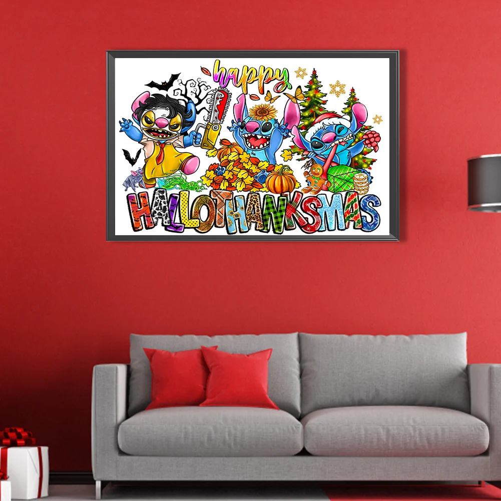 Full Round Diamond Painting 40*60cm - Stitch