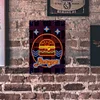 Neon burger - Panneaux en &eacute;tain m&eacute;tallique(20*30cm/30*40cm)