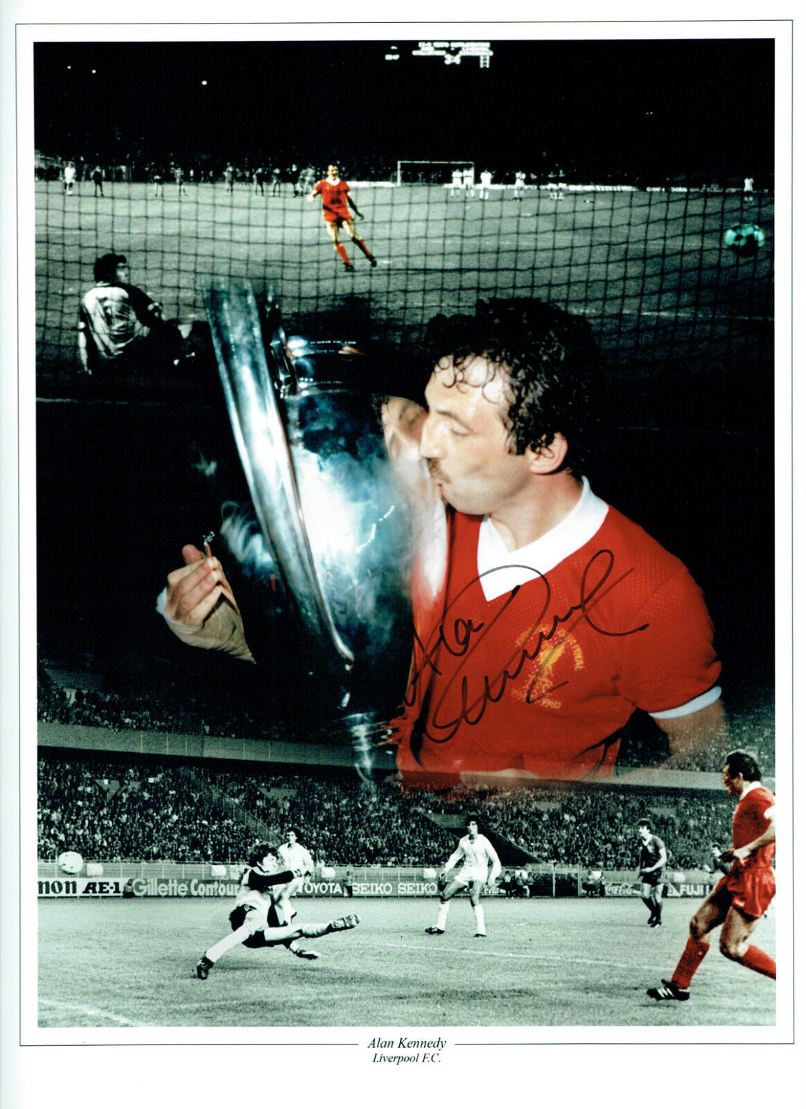 Alan KENNEDY Signed Liverpool Autograph 16x12 Montage Photo Poster painting AFTAL COA