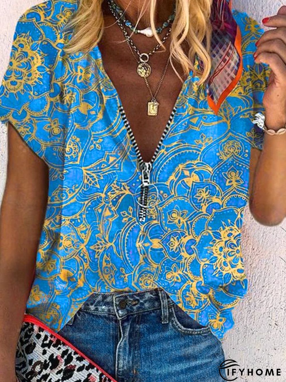 V Neck Casual Tops | IFYHOME