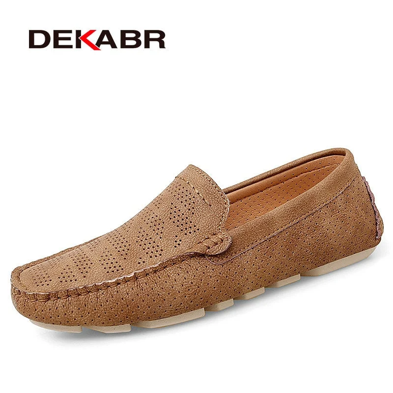DEKABR Plus Size 38~47 Men Loafers Fashion Summer Casual Shoes Classics Lightweight Men Driving Shoes Non-slip Flat Shoes