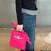 Soft cowhide handbag/crossbody bag, Birkin Kelly vintage tote bag