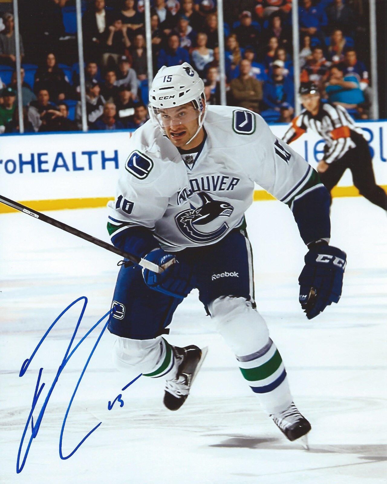 Brad Richardson Signed 8×10 Photo Poster painting Vancouver Canucks Autographed COA C