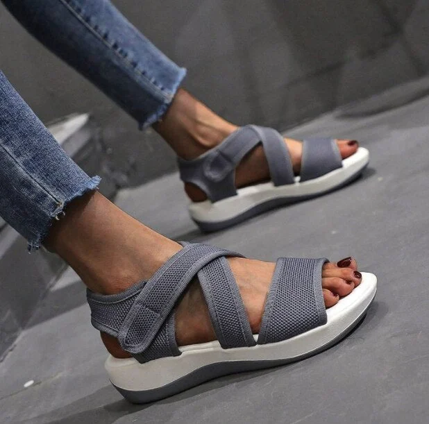 Elastic band womens sandals new fashion casual sports women's shoes breathable platform sandals women slides slippers