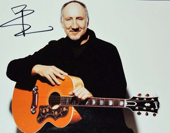 Pete Townshend Signed Autographed THE WHO Guitarist 11x14 inch Photo Poster painting