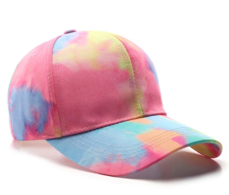 Women’s Streetwear Tie Dye Curved Eaves Baseball Cap
