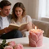 Rose Bud Candle Silicone Mould DIY Flower Aromatherapy Candle Mould Reusable Handmade Soap Silicone Moulds for Valentines Day Wedding Handicraft Souvenir (Valentine Day B)