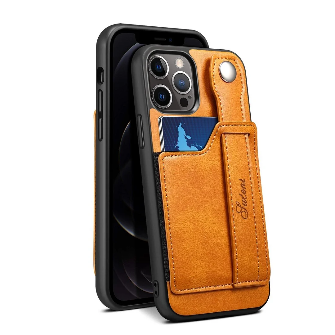 HHQ-3-in-1 Wrist Band Card Holder Bracket Case for iPhone