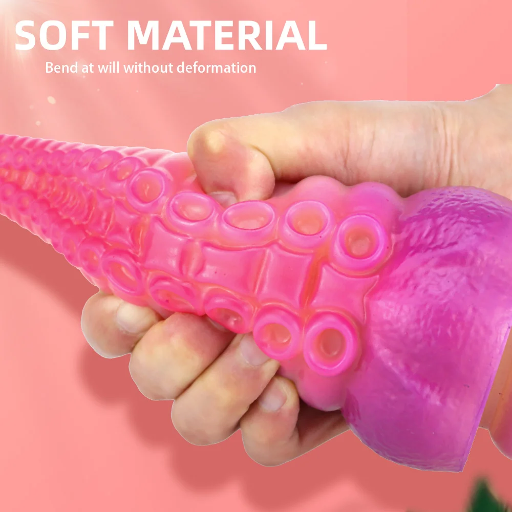 8in Multi-colored Tentacle Dildo Anal Plug Buttplug Monster Dildo (Triton)2