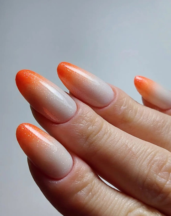 Orange Almond Nail Designs for Summer 2023 Morovan