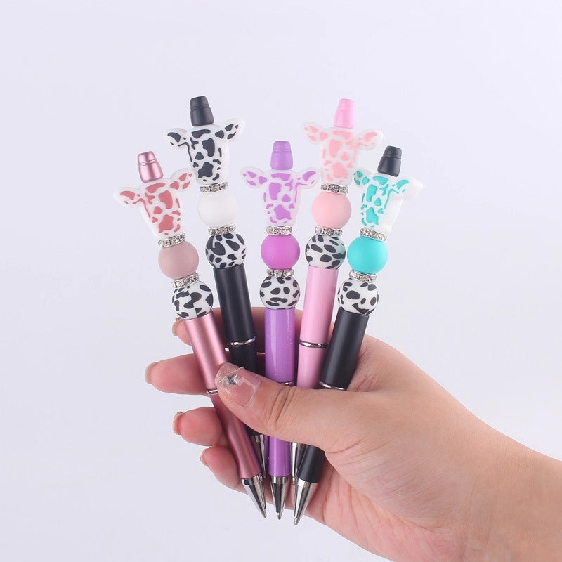 1 Piece Cow Pattern Class Learning Daily Plastic Cartoon Style Cute Gel Pen