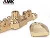 AMK TRX4 Brass Weights Set Front and Rear Portal Axle Housing Brass Gold Stable Performance Rustproof for 1/10 RC Crawler(2pcs,647g)