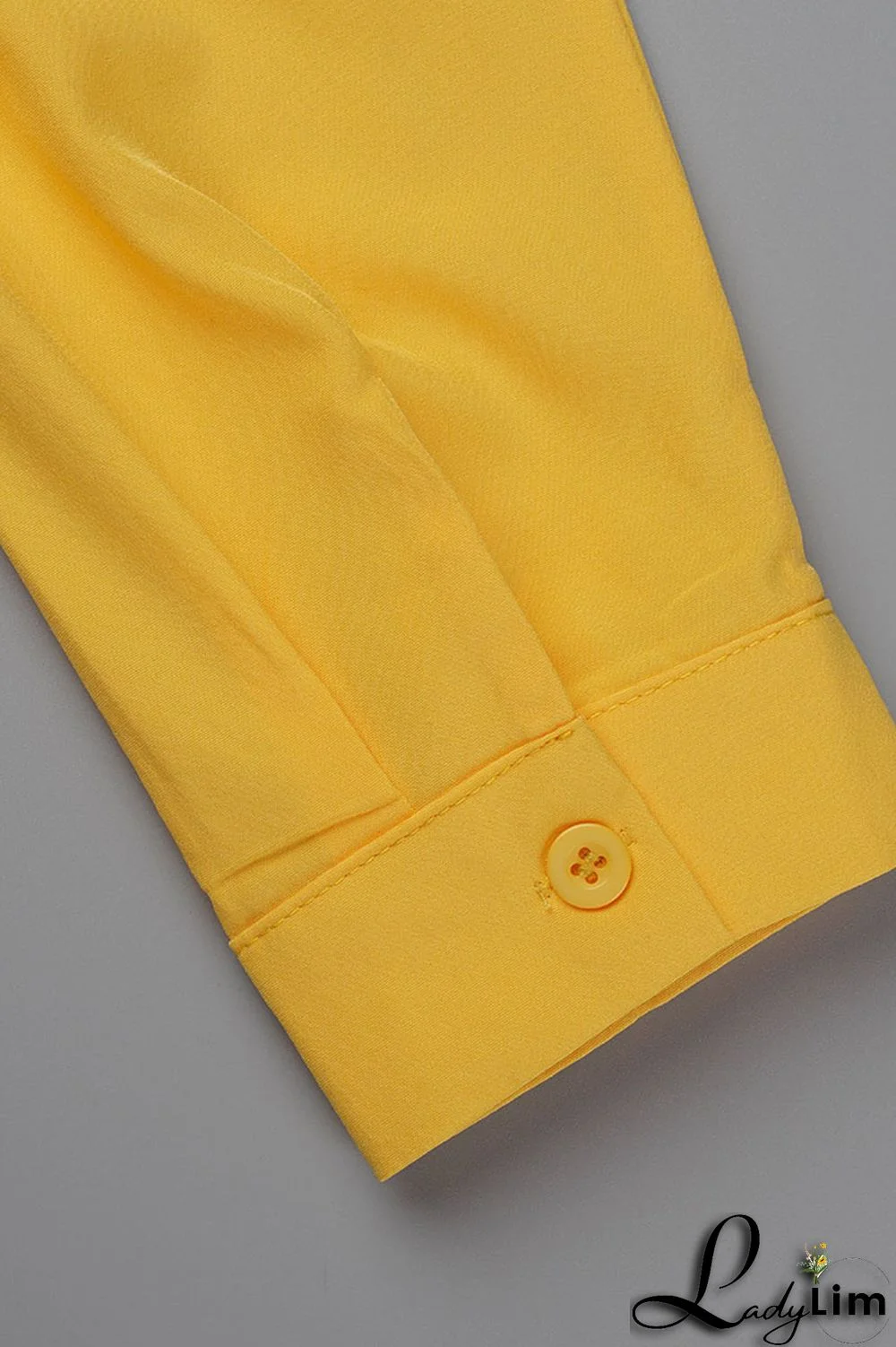 Light Blue Casual Simplicity Solid Patchwork Buckle Turndown Collar Long Sleeve Two Pieces