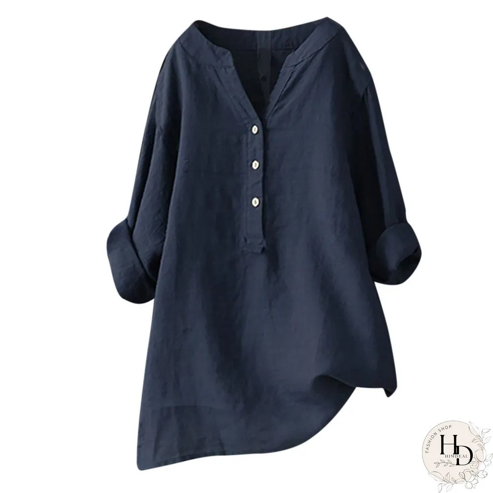 Women Tuxedo Linen Shirt Dress