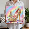 (25x25cm)DIY High Heel Framed Handmade Pearl Painting Art Craft Kit Living Home Decor