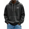 Men's Retro Washed Distressed Lace Up Comfort Hoodie