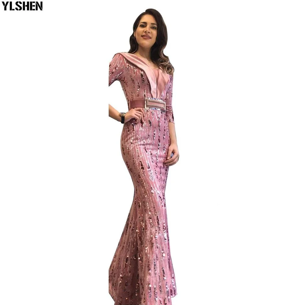 Cartoonh Bodycon African Dress Women Clothes Fashion Sequins Evening Maxi Dresses for Women Clothing Vetement Femme 2020 Plus Size Robe