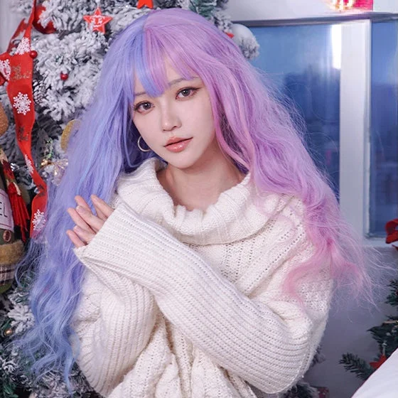 Alice Bunny Cotton Candy Parted Pastel Purple Pink Lolita Wig ON280