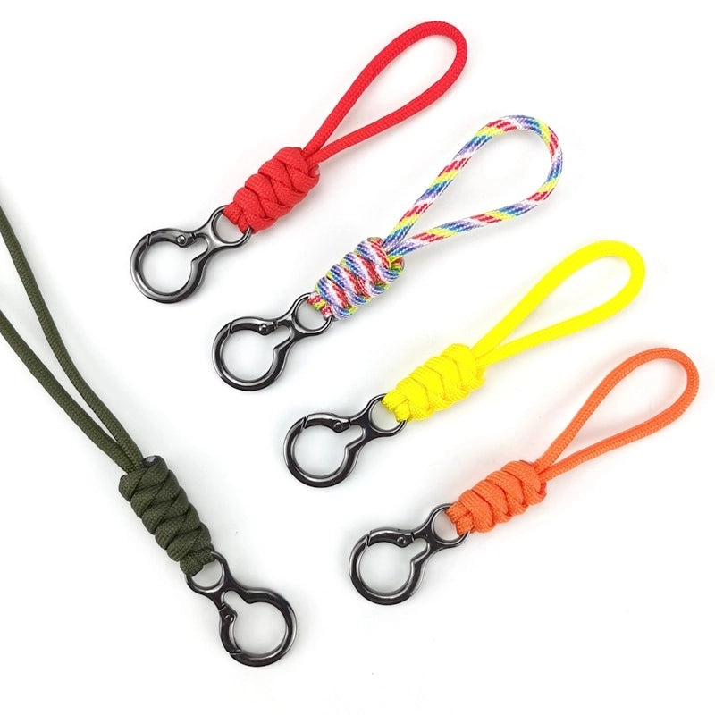 Key Chain 8-character Buckle Hand-woven Umbrella Rope Wrist Lanyard Racket Buckle Anti-loss Rope Car Household Tools Anti-loss