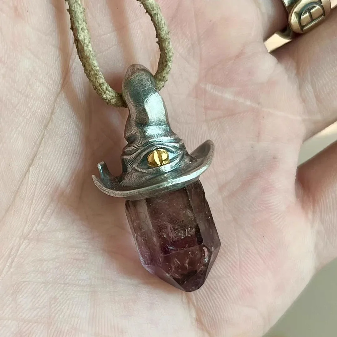 🔥Hot Sale 49% Off🔥 -🧙Witch's Magic Hat Amethyst Pendant 
