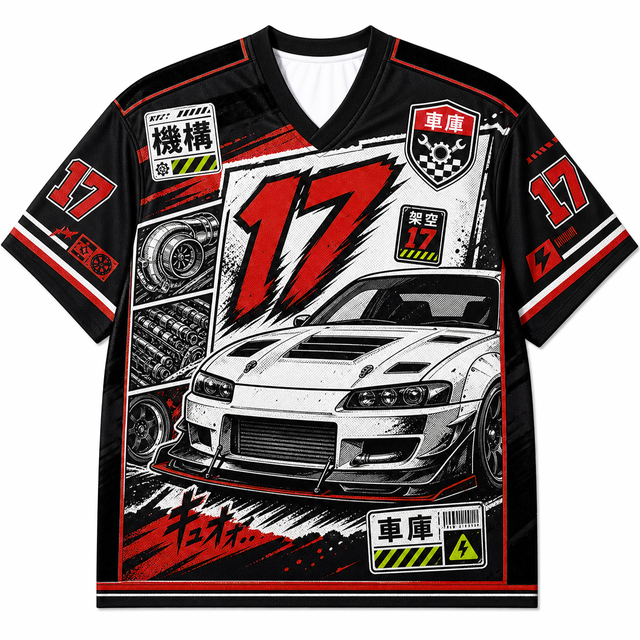 Techwear JDM Racing 017 SINGLE V2 Short Sleeve Jersey