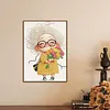 Diamond Painting-DIY Special Shaped Drill Pearl Painting Grandma Holding Flowers(30x40cm)