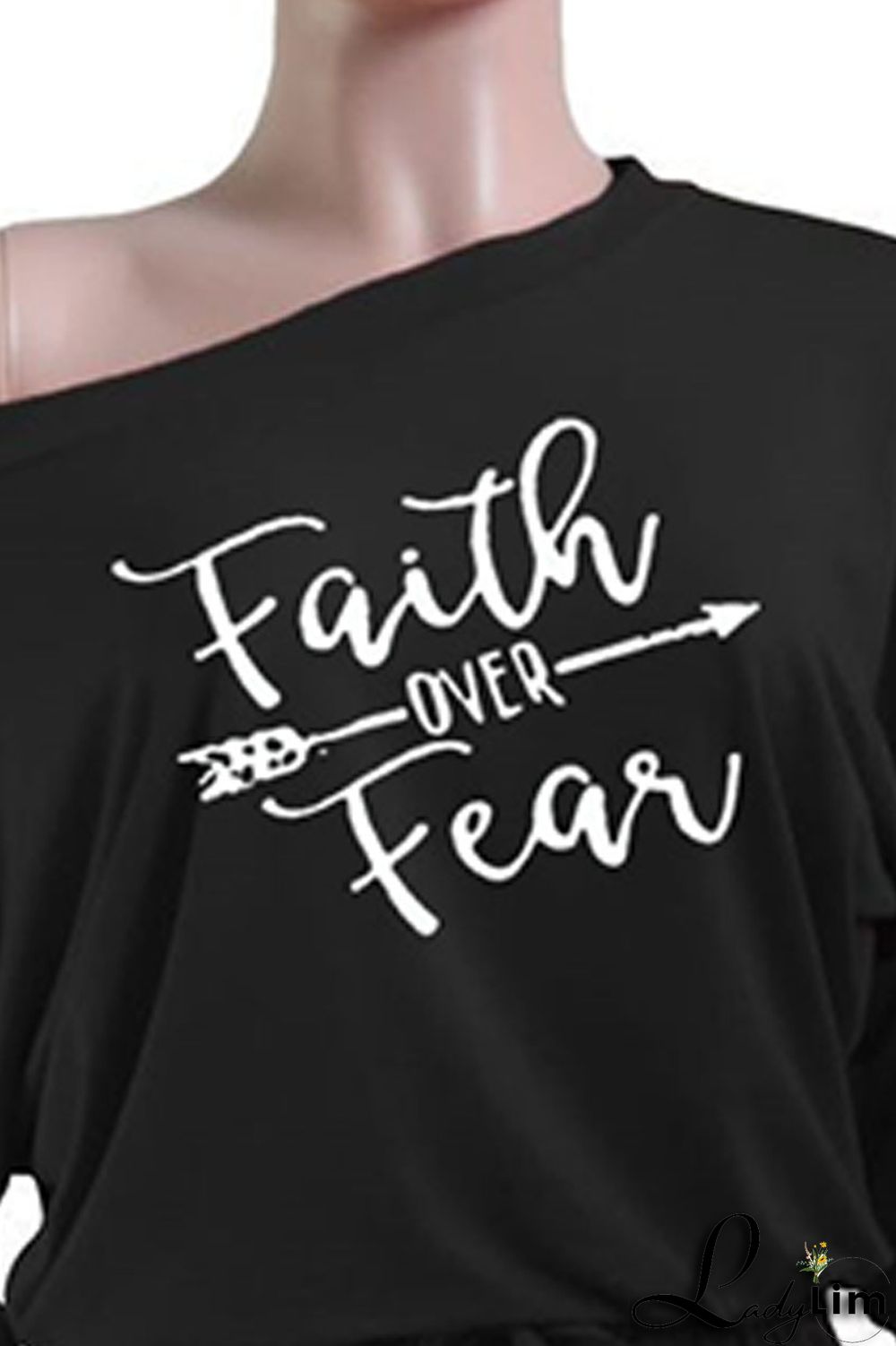 Black Casual Print Split Joint Oblique Collar Straight Jumpsuits