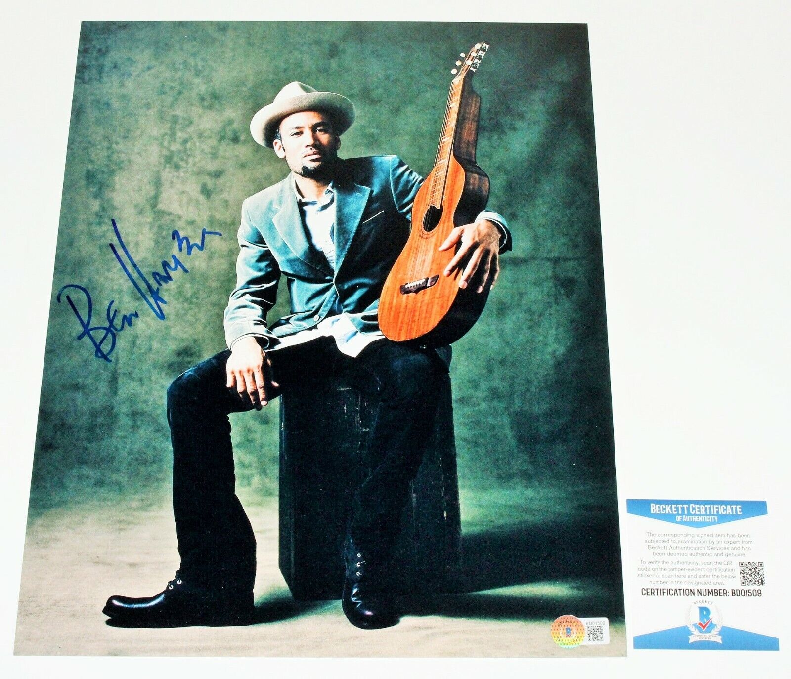 BEN HARPER SIGNED 11x14 Photo Poster painting BECKETT COA RELENTLESS7 AMEN OMEN BEAUTIFUL BOY A