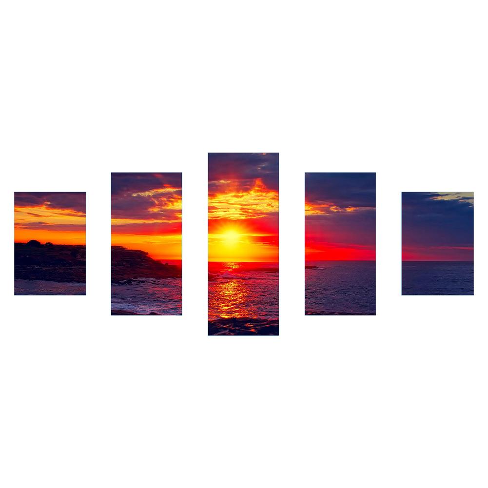 

5pcs Mountains River - Round Drill Diamond Painting - 103*45CM (Multi Big Size), 501 Original