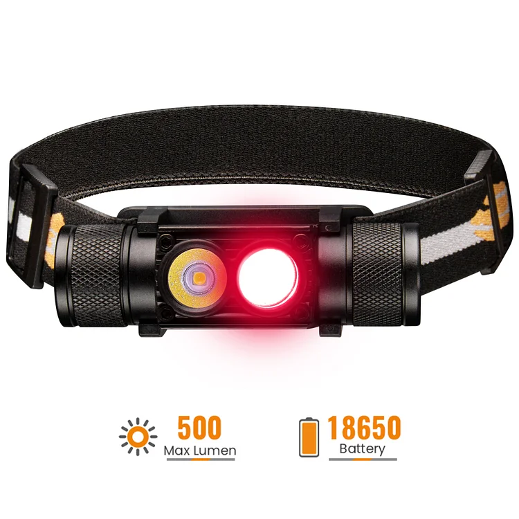 H25LR(D25LR) LED Rechargeable 660nm Deep Red Headlamp Powerful Lightweight Head Flashlight