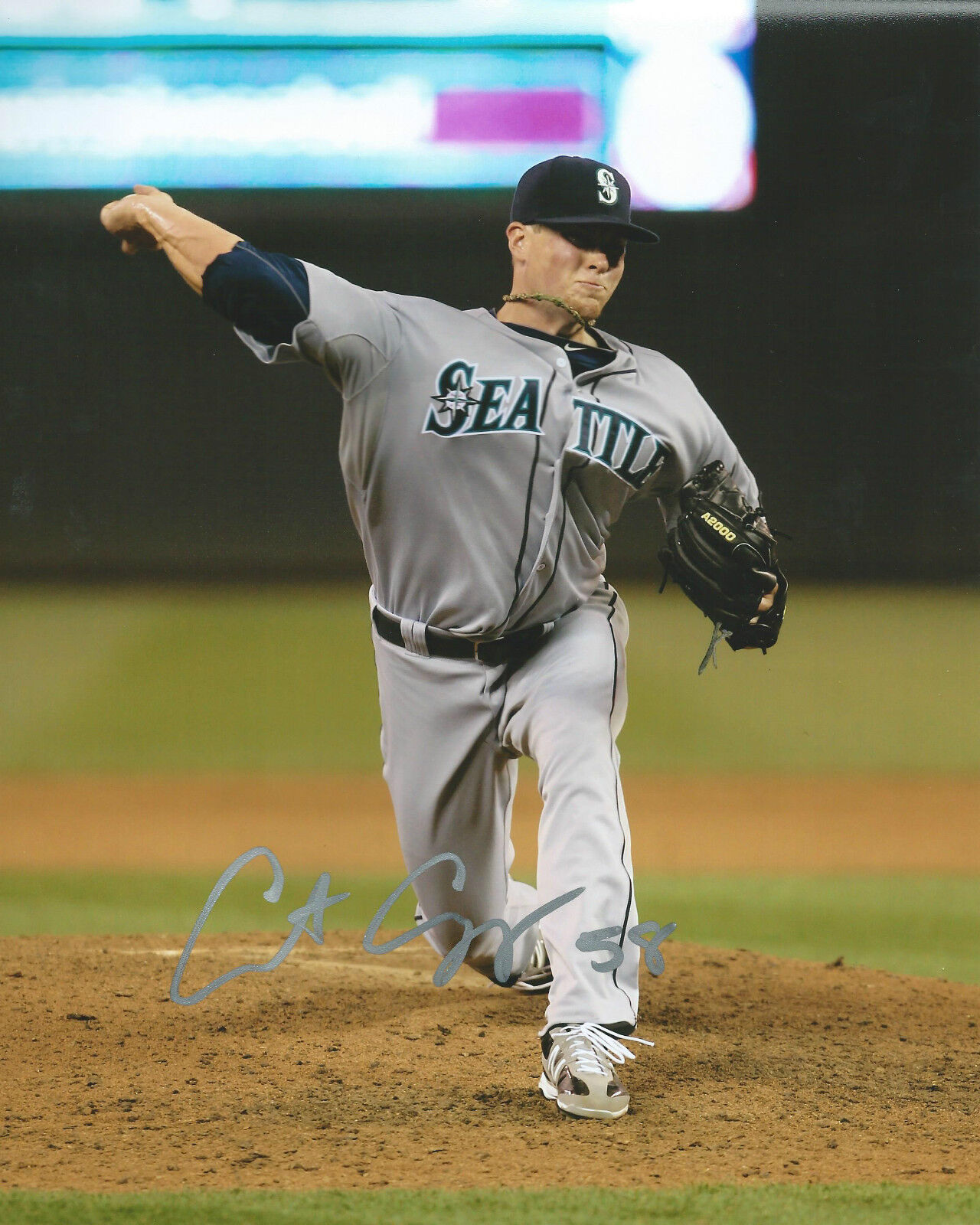 **GFA Seattle Mariners *CARTER CAPPS* Signed 8x10 Photo Poster painting C1 COA**