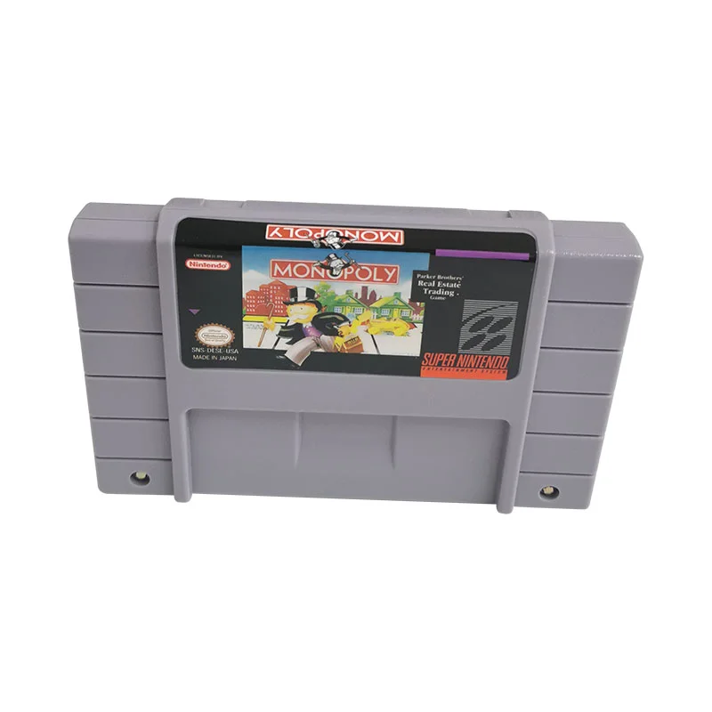 MONOPLY SNES For Super Nintendo Entertainment System - 16 Bit US Version Game Cartridge
