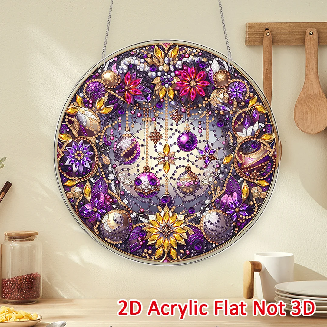 Jewelry 2D Flat DIY Acrylic Diamond Painting Pendants Crafts for Home Wall Decor